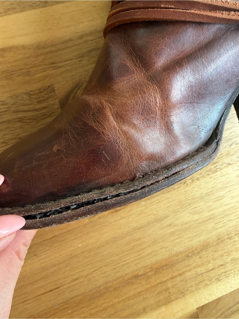 Freebird Coals - Women’s Tall Lace-Up Leather Boots in Cognac - Picture 12 of 12